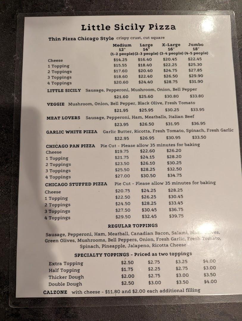 Little Sicily Pizza Menu image 2